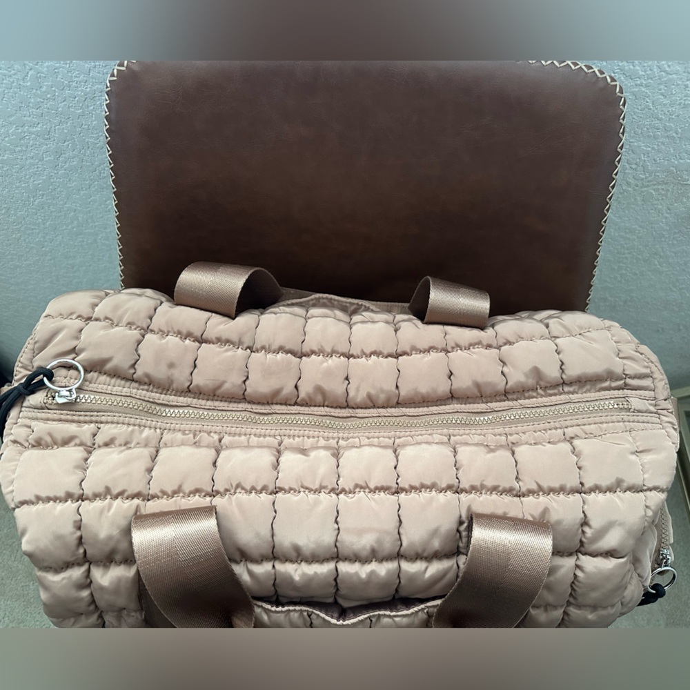 Free People Movement Quilted Duffle Bag in Tan - Picture 5 of 11